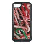 Candy Canes Christmas Holiday White Green and Red OtterBox Commuter iPhone SE/8/7 Case