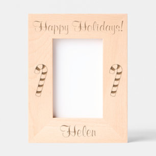 Candy Canes Christmas Holidays Laser Engraved Frames