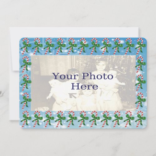 Candy Canes Christmas Photo Card