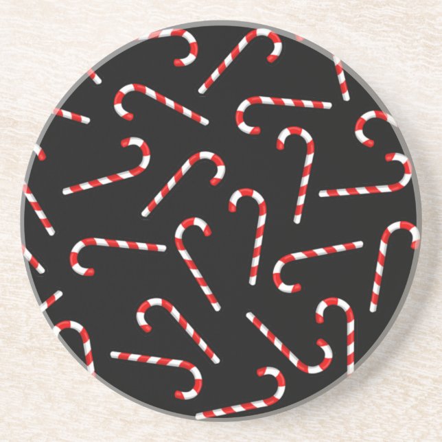 Candy Canes Drink Coaster (Front)