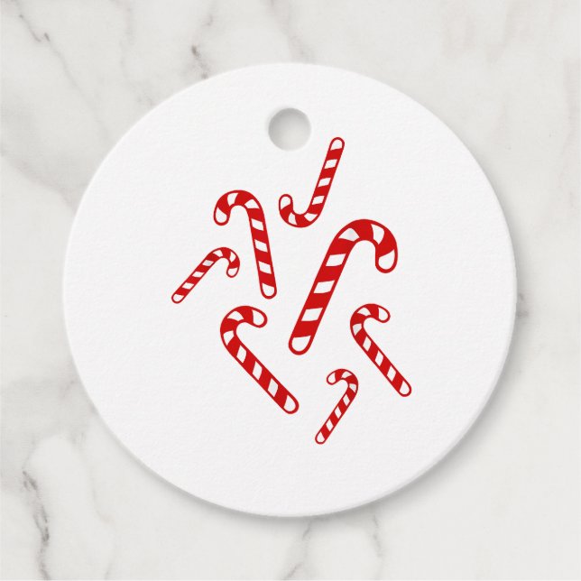 Candy canes  favor tags (Front)