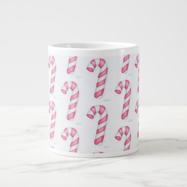 Candy Canes Giant Coffee Mug (Front)