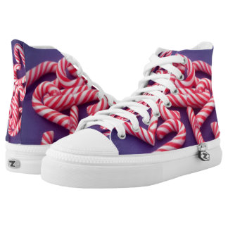 Candy Cane Canvas Shoes & Printed Shoes | Zazzle