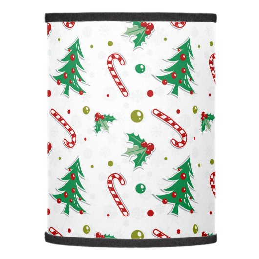 Candy Canes, Mistletoe, and Christmas Trees Lamp Shade (Left)