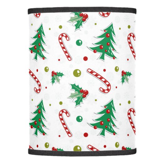 Candy Canes, Mistletoe, and Christmas Trees Lamp Shade (Front)