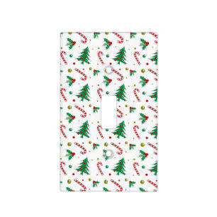 Candy Canes, Mistletoe, and Christmas Trees Light Switch Cover