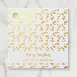 Candy Canes & Name Foil Favor Tags