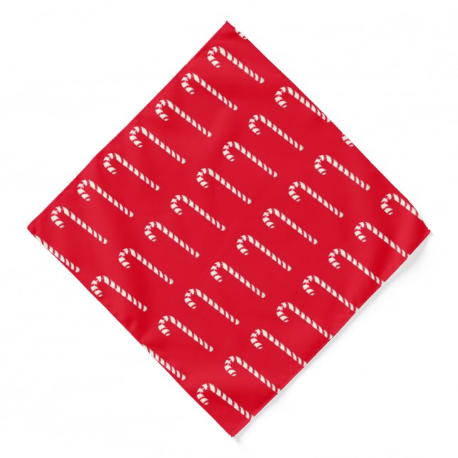 Candy canes on red bandana (Front)