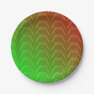 Candy Canes Paper Plates