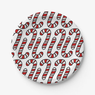 Candy Canes Paper Plates