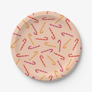 Candy Canes Paper Plates