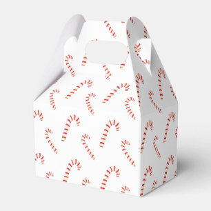 Candy Canes Pattern Favor Boxes