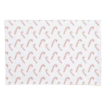 Candy Canes Pattern Pillowcase by byDania at Zazzle