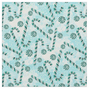 Candy Canes Peppermint Christmas  Fabric