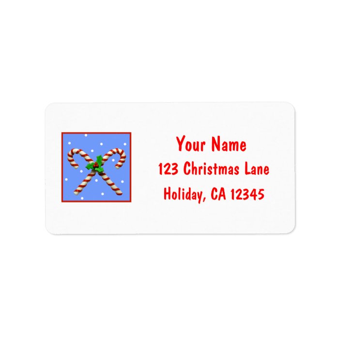 Candy Canes Personalized Address Labels