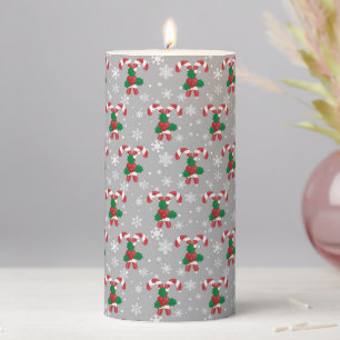 Candy Canes Pillar Candle