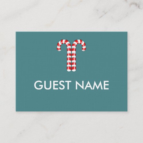 Candy Canes red Dinner Place Card