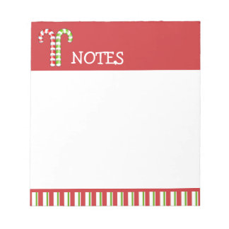 Candy Canes red green Notepad