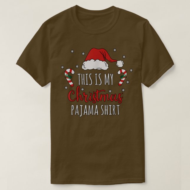 Candy Canes Santa Hat Family Kids Matching Christm T-Shirt (Design Front)