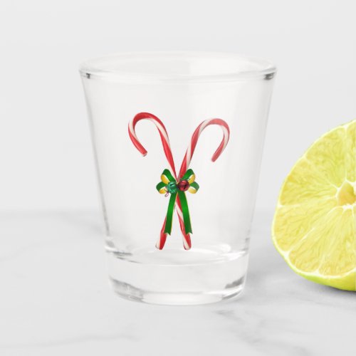 Candy Canes Shot Glass