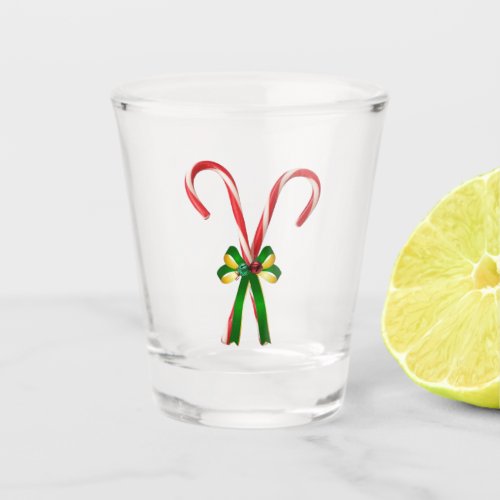 Candy Canes Shot Glass