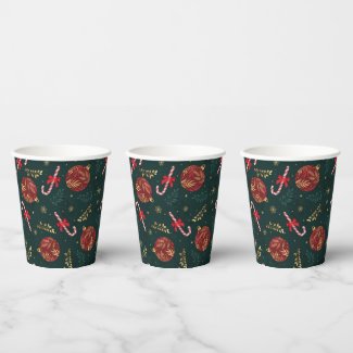 Candy Canes Snowflakes Red Christmas Balls Green