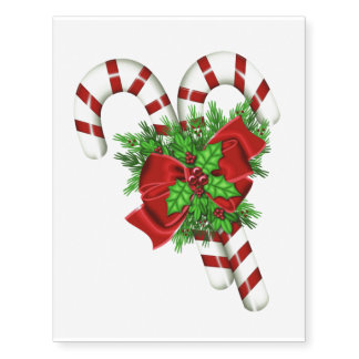 Candy Canes Temporary Tattoos