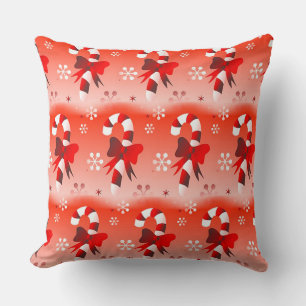 Candy Canes Throw Pillow