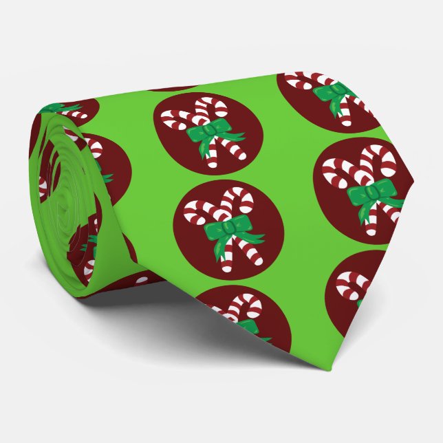 Candy Canes Tie (Rolled)