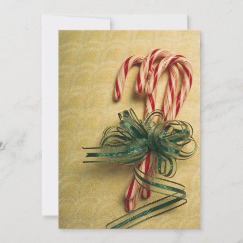 Candy canes tied with ribbon