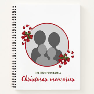 Candy Canes With Custom Photo Template &amp; Text Notebook