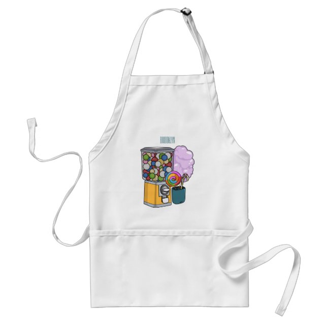 Candy cartoon illustration  adult apron (Front)