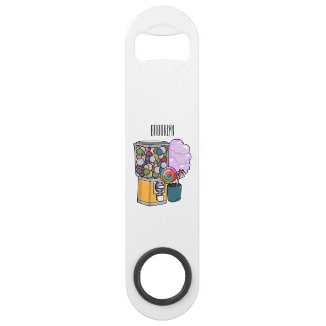 Candy cartoon illustration  bar key (Front)
