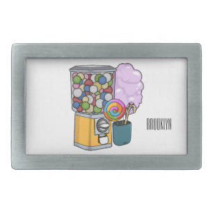 Candy cartoon illustration belt buckle