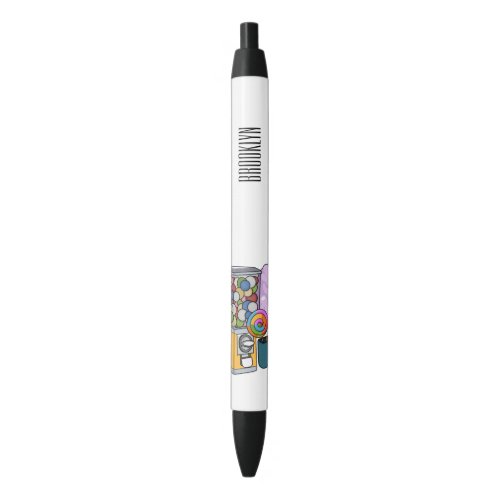 Candy cartoon illustration  black ink pen