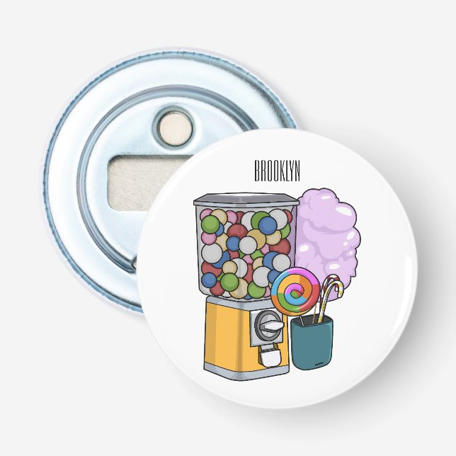 Candy cartoon illustration  bottle opener (Front)