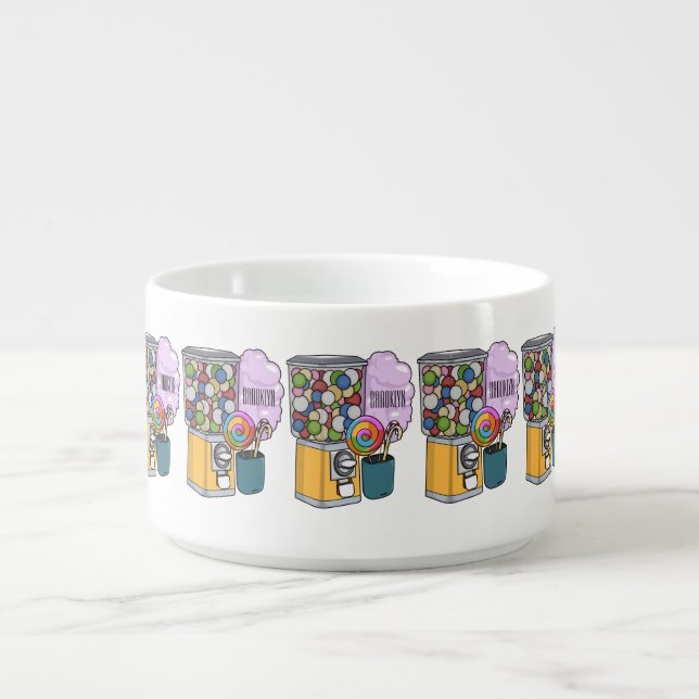 Candy cartoon illustration bowl (Center)