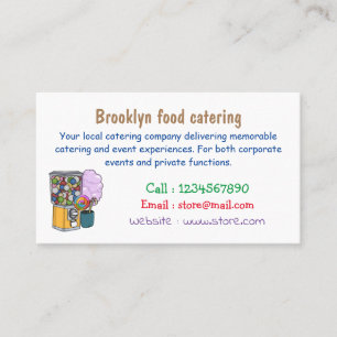 Candy cartoon illustration business card