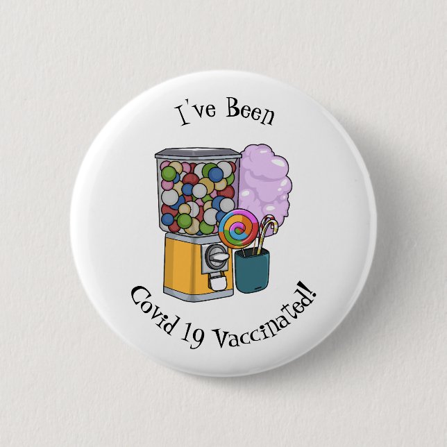 Candy cartoon illustration button (Front)