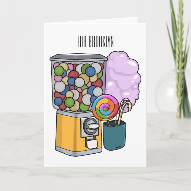 Candy cartoon illustration  card (Front)