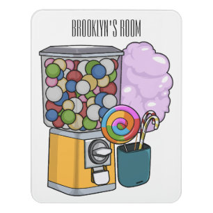Candy cartoon illustration  door sign