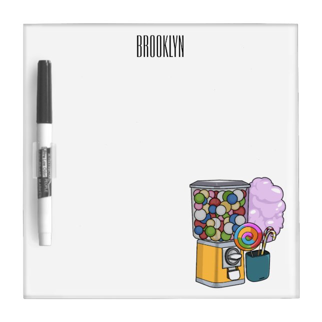Candy cartoon illustration dry erase board (Front)