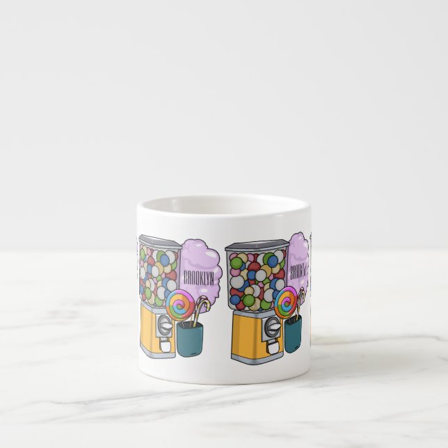 Candy cartoon illustration espresso cup (Front)