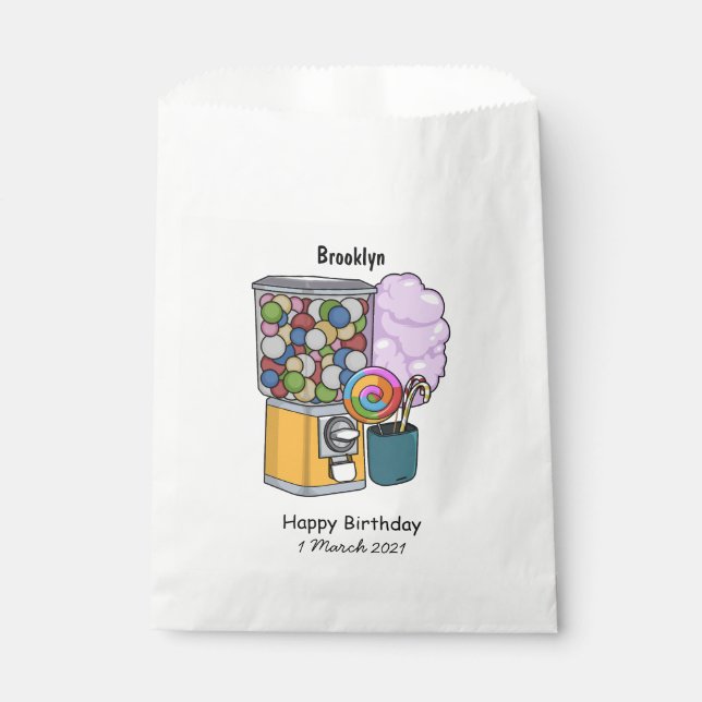 Candy cartoon illustration  favor bag (Front)
