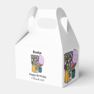 Candy cartoon illustration favor boxes