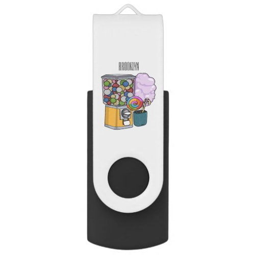 Candy cartoon illustration  flash drive