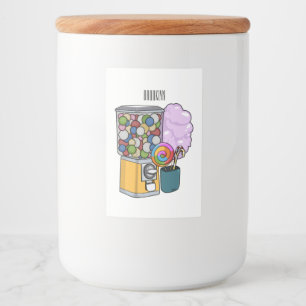 Candy cartoon illustration food label