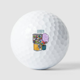 Candy cartoon illustration  golf balls
