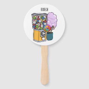 Candy cartoon illustration hand fan