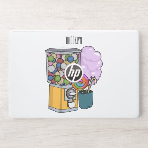 Candy cartoon illustration  HP laptop skin